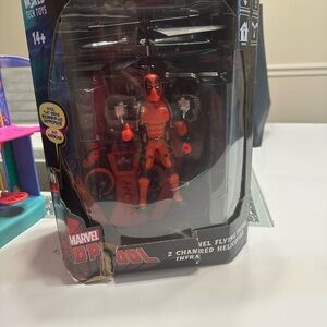 Deadpool flying figure